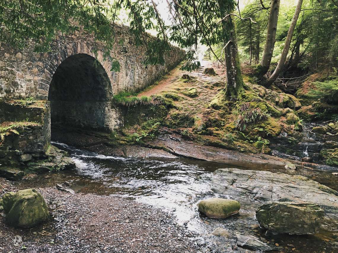 Altavaddy Bridge in Tollymore Forest Park